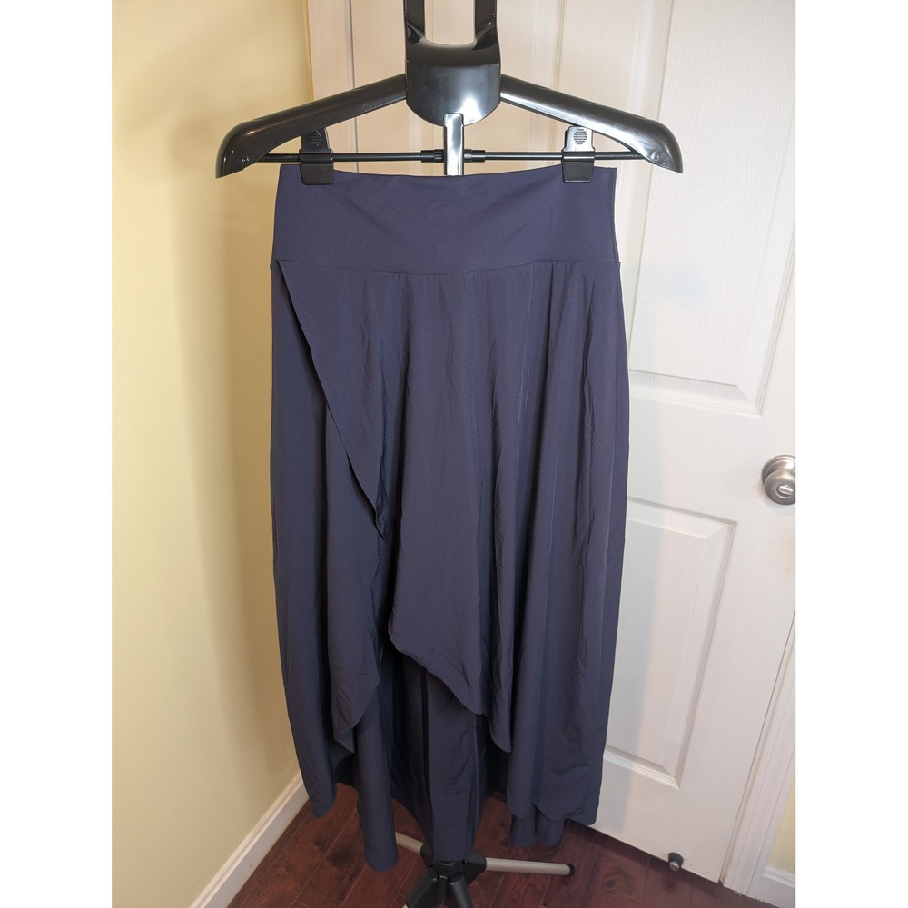 Halara Breezeful Skort Women Medium Navy Blue High Low Tulip Wrap Maxi Skirt NWT